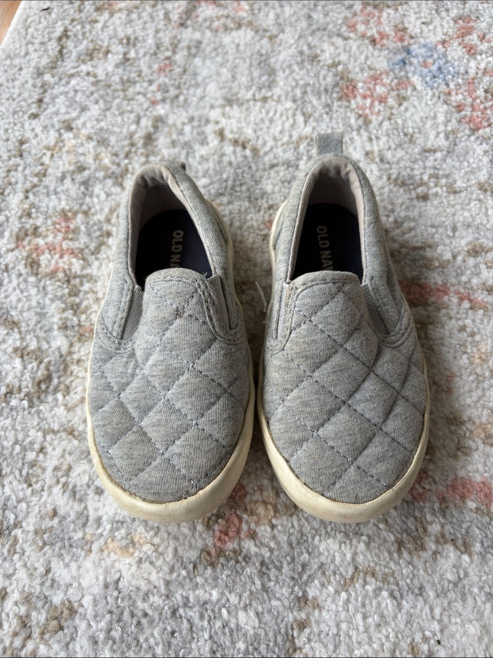 Old Navy baby/toddler Quilted Slip-On Sneakers in Light Gray